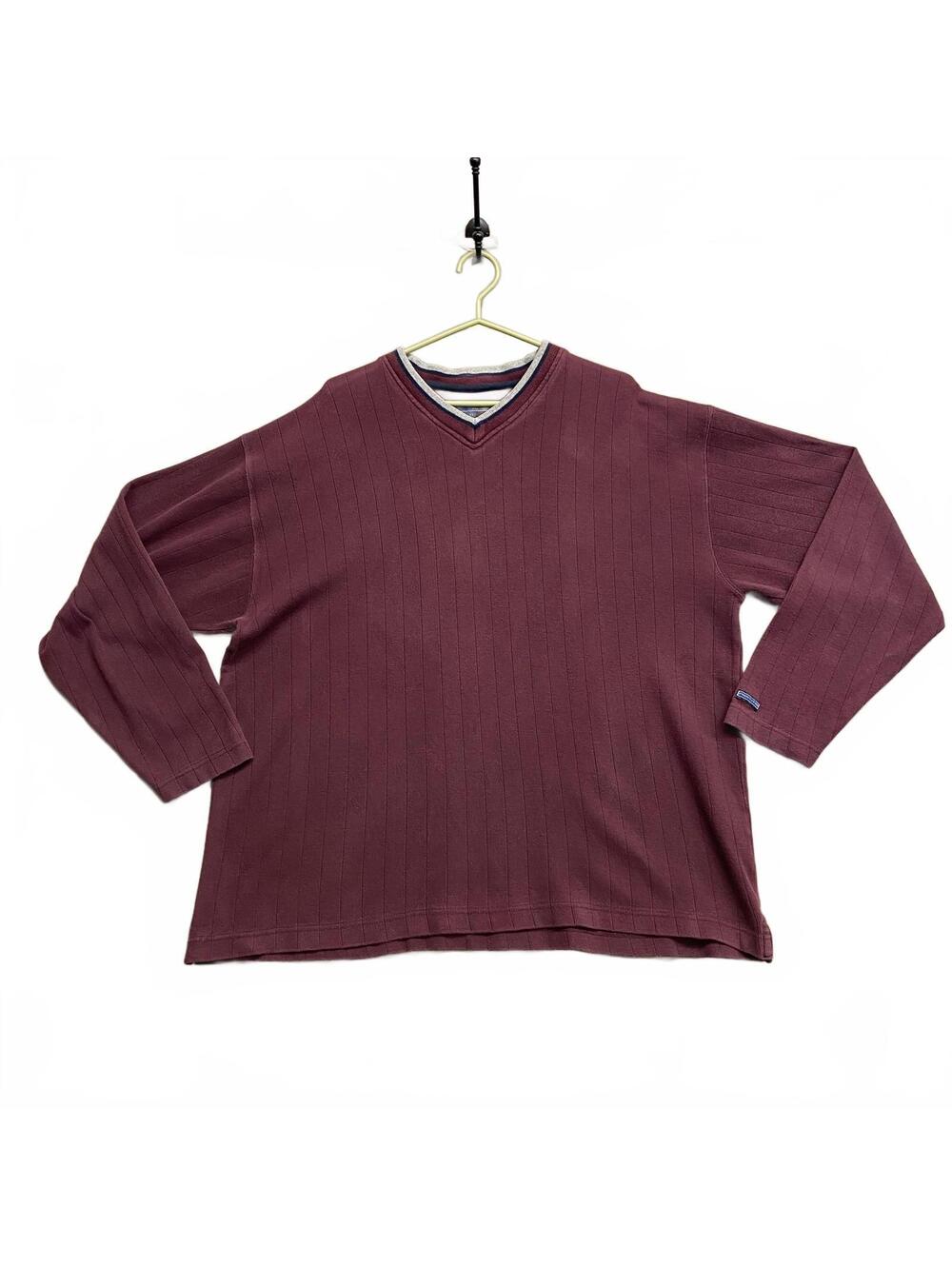 Point Zero Technology Men's Burgundy V-Neck Sweater XL